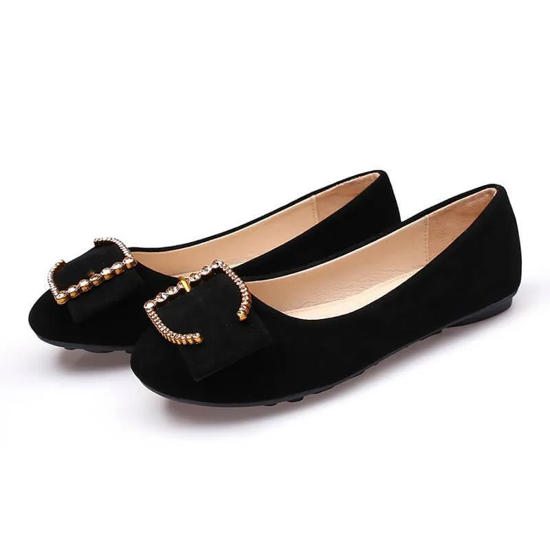 Work Black Scrub Slip On Comfortable Flats