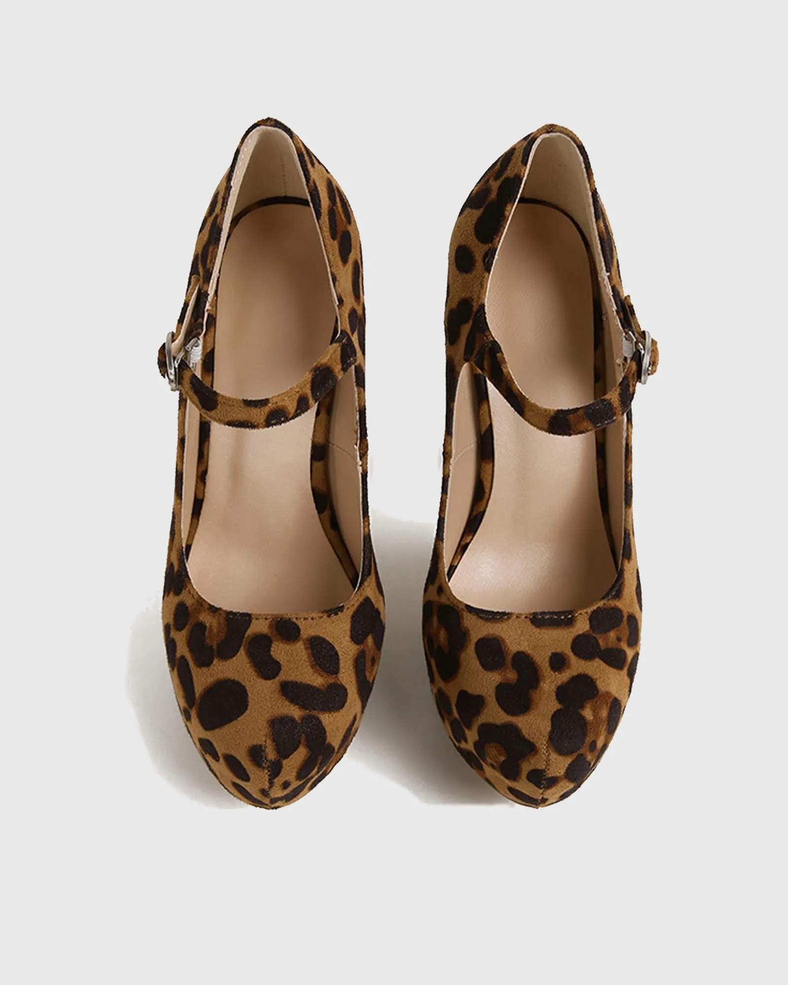 Zafirah Leopard Print Velvet Platform Pumps In Brown