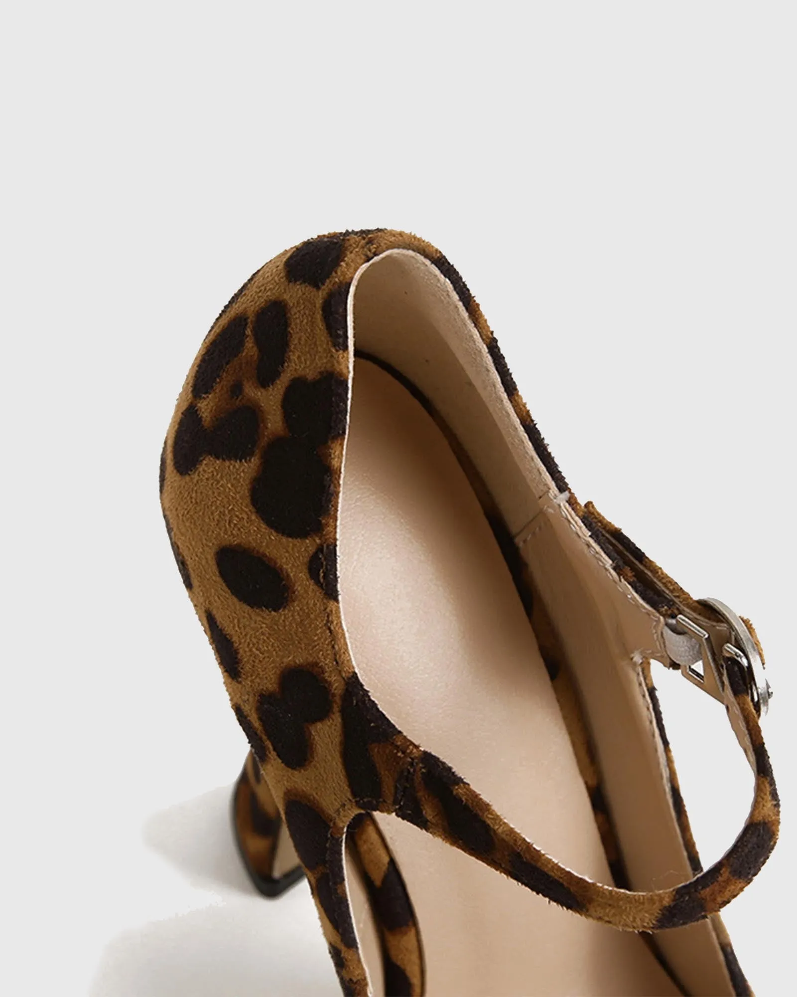 Zafirah Leopard Print Velvet Platform Pumps In Brown