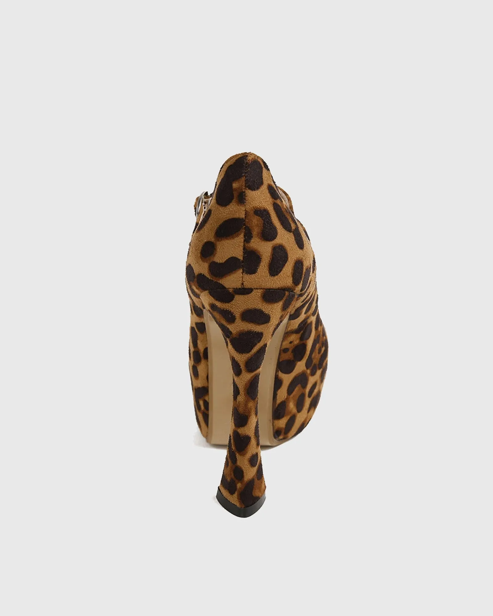 Zafirah Leopard Print Velvet Platform Pumps In Brown